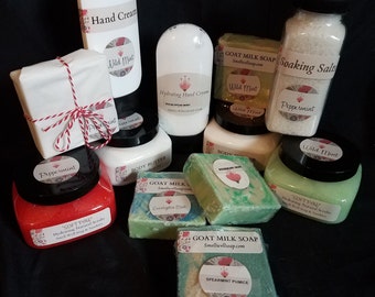 HUELA BIEN Tenga una colección de menta Una de cada una: JABÓN, Exfoliante, Remojo para manos/pies, Manteca corporal, Crema para manos *Recogida en la acera disponible