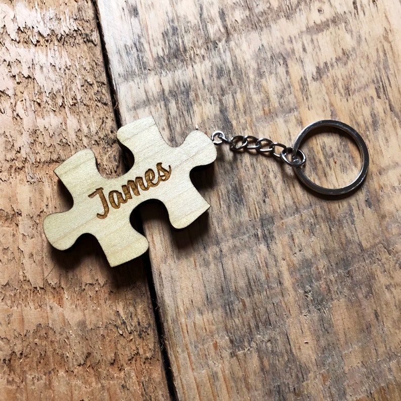 Puzzle Piece Keychain Autism Support Key Chain Autism Etsy
