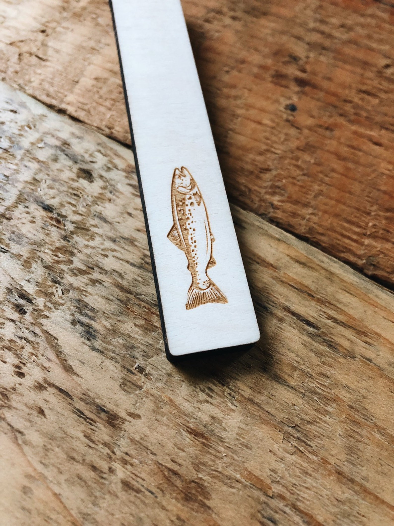 Trout Keychain Fly Fishing Keychain Laser Engraved Etsy