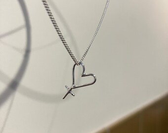 HEART FEM- necklace - sterling silver - by STICKTAILS