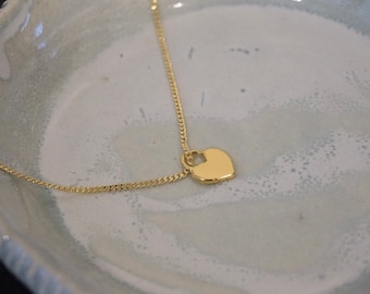 LOCKED HEART necklace - gold plated sterling silver - by STICKTAILS