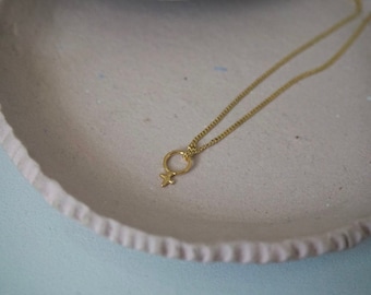 LITTLE FEMINIST- necklace - gold plated sterling silver - by STICKTAILS