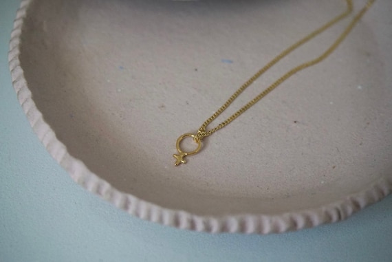LITTLE FEMINIST- Necklace Gold Plated Sterling Silver by