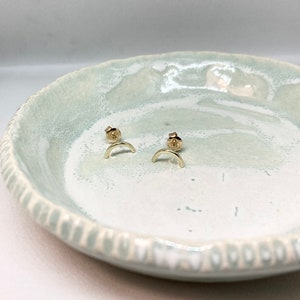 SUNSET-oorbellen - minimalistische oorbellen - 14 kt massief goud - van STICTAILS