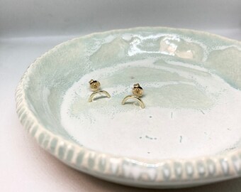 SUNSET studs- minimalist earrings - 14kt solid gold- by STICKTAILS