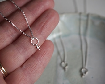 LITTLE feminist- necklace - sterling silver - by STICKTAILS
