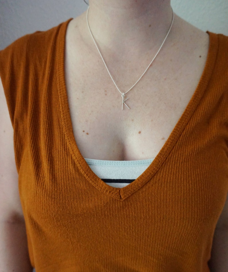 ALPHABET sterling silver necklace or pendant by STICKTAILS