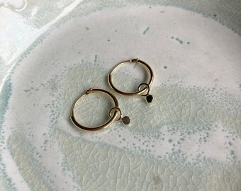 WABI SABI 2 - minimalist earrings - 14kt solid gold- by STICKTAILS
