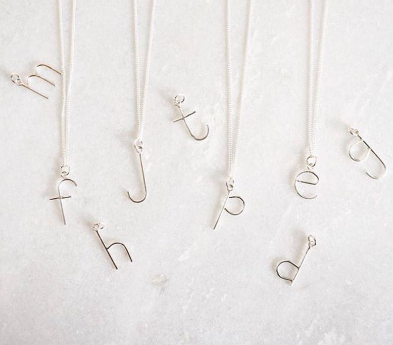 ALPHABET sterling silver necklace or pendant by STICKTAILS