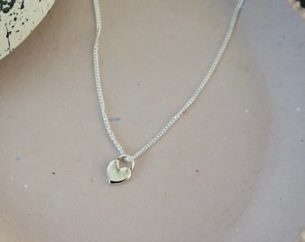 MINI LOCKED heart - necklace - sterling silver - by STICKTAILS