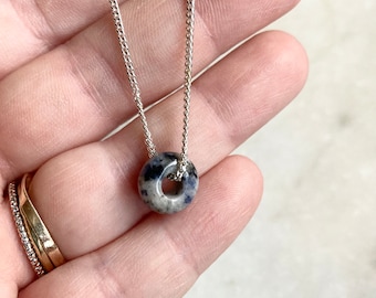 Sodalite necklace - sterling silver - by STICKTAILS