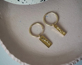 STAY WILD hoops- gold plated sterling silver - by STICKTAILS