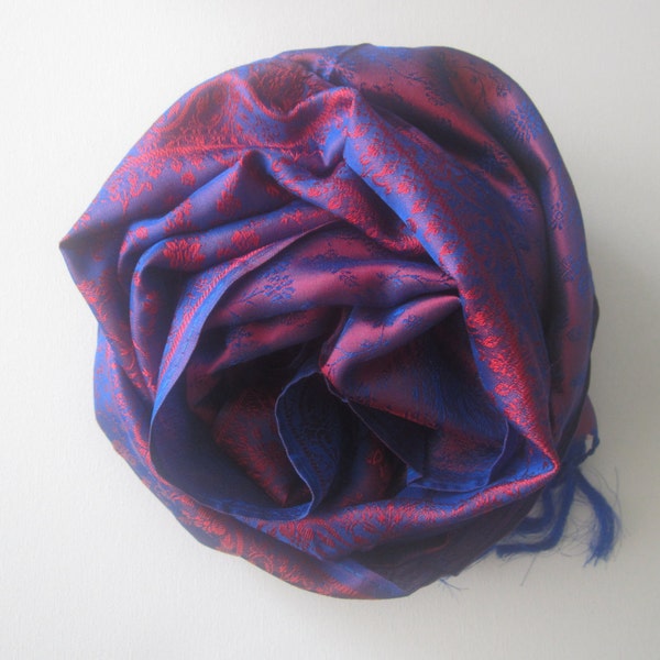 Purple silk shawl, Handmade shawls, Blue purple shawls,Silk shawls, Bohemian shawls, Gift for women, SILK STOLE