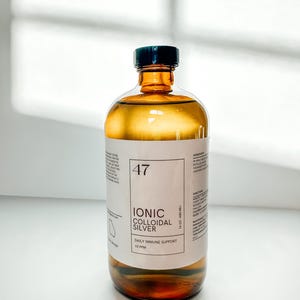 Pure Colloidal Silver Immune Support  10-15 ppm 16oz Bottle made with 99.9% pure silver