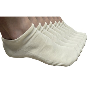 7 pairs, ankle socks, 100% Organic cotton, latex free, natural color, Made in USA