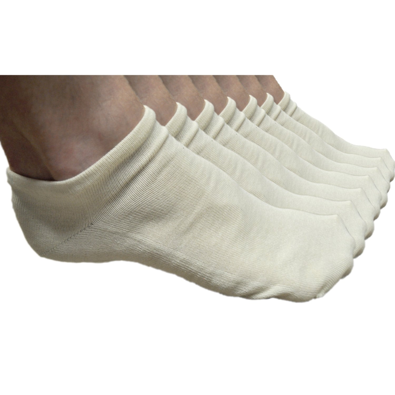 7 Pairs, Ankle Socks, 100% Organic Cotton, Latex Free, Natural Color, Made  in USA 