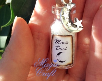 Moon Dust Bottle Necklace - Polymer Clay