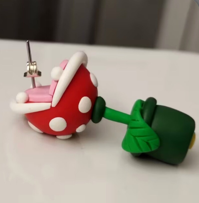 Super Mario Piranha Plant Earrings image 6