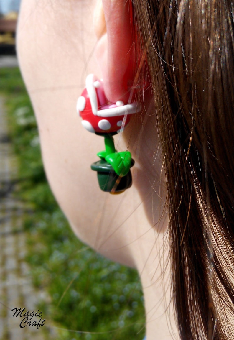 Super Mario Piranha Plant Earrings image 4