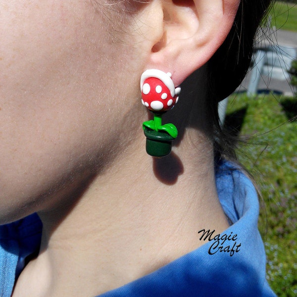 Super Mario Piranha Plant Earrings