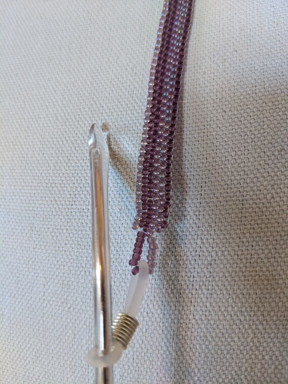 Stripes of lavender and opalescent beads remind m… - image 4