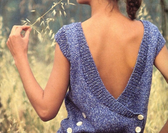 Women's Cotton Yarn Sweaters Knitting Pattern Book Sizes Etsy