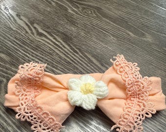 Soft nylon baby headband.