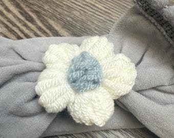 Soft nylon baby headband.