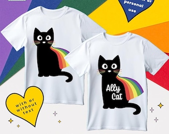 Proud Cat SVG for LGBTQ Allies Sublimation Design, Pride Ally png, Pride gifts, Cat Pride Shirt, LGBTQ Shirt, Pride png for kids, Purride