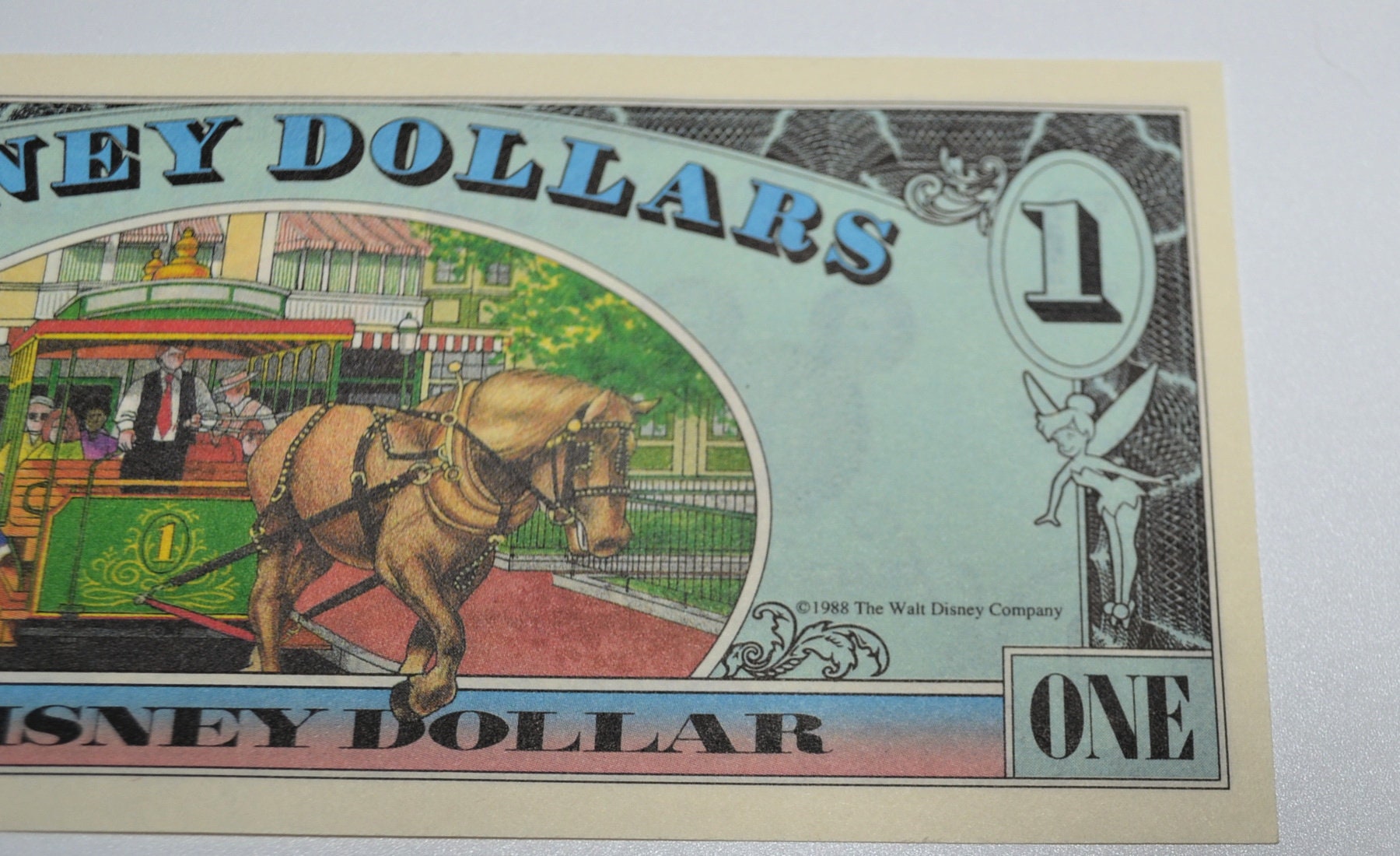 Vintage 1988 Mickey Mouse Disney Dollars Main Street Horse