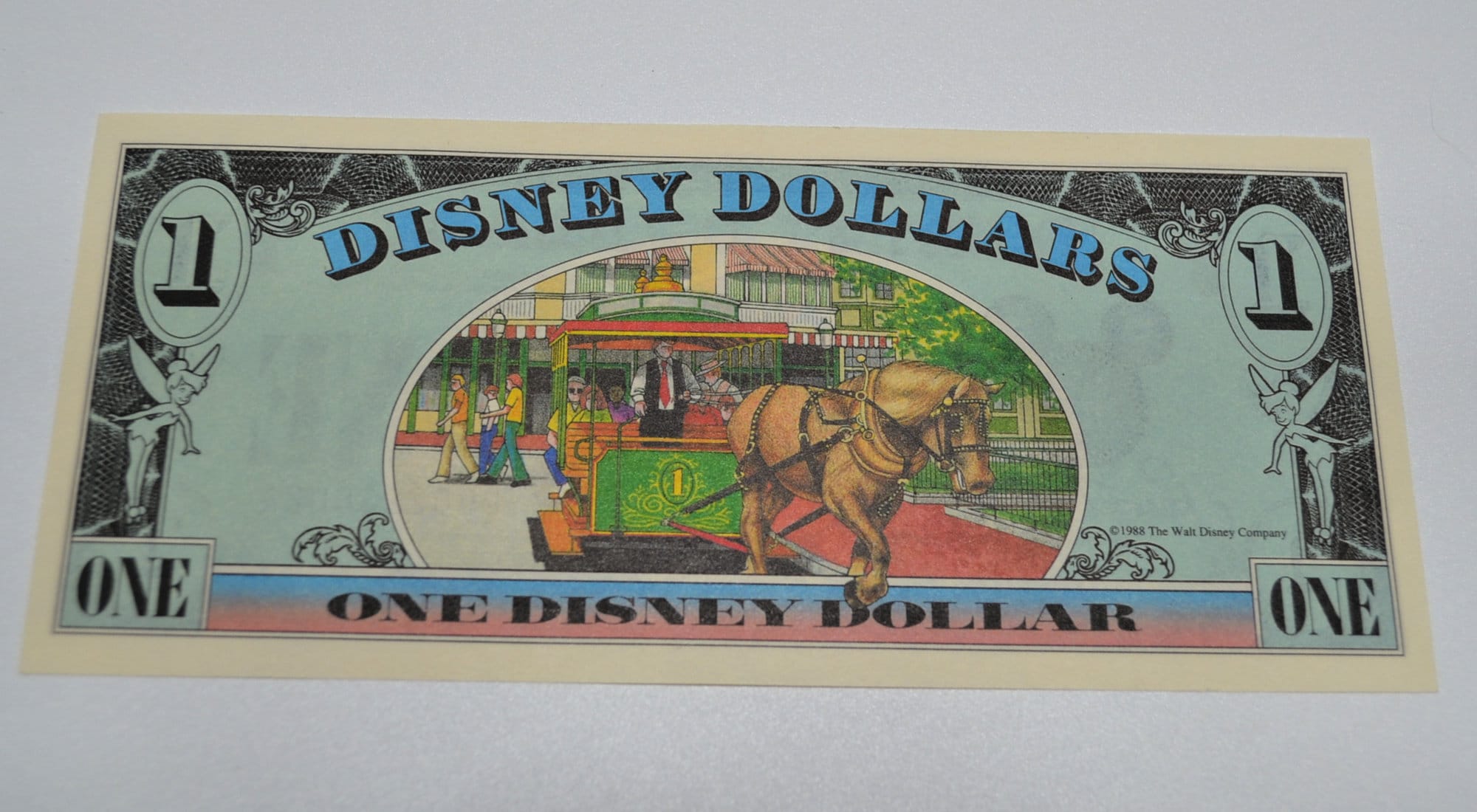 Vintage 1988 Mickey Mouse Disney Dollars Main Street Horse