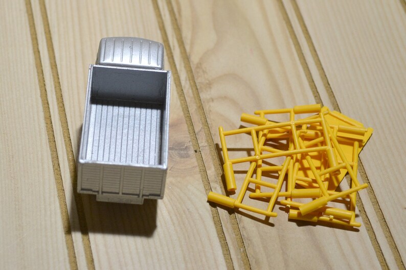 Vintage Matchbox Scaffolding Truck Builders Supply Company Sticker Complete 7 Scaffold Pieces Series #11 1960s Toy Car Vehicle Collectible
