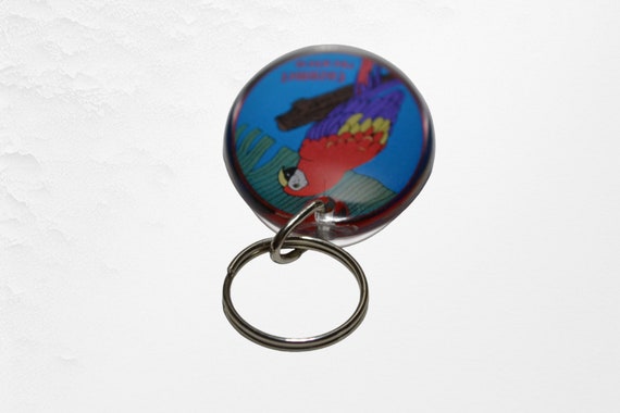 Vintage Cozumel Mexico Souvenir Parrot Keychain 1… - image 4