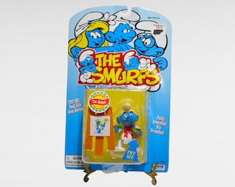 SMURF vintage スマーフ 貯金箱　90年代　レア　アメリカ製 Vintage 1990s Artist Smurf Poseable Smurf Figure Toy New in