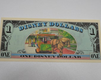 Vintage 1988 Mickey Mouse Disney Dollars Main Street Horse