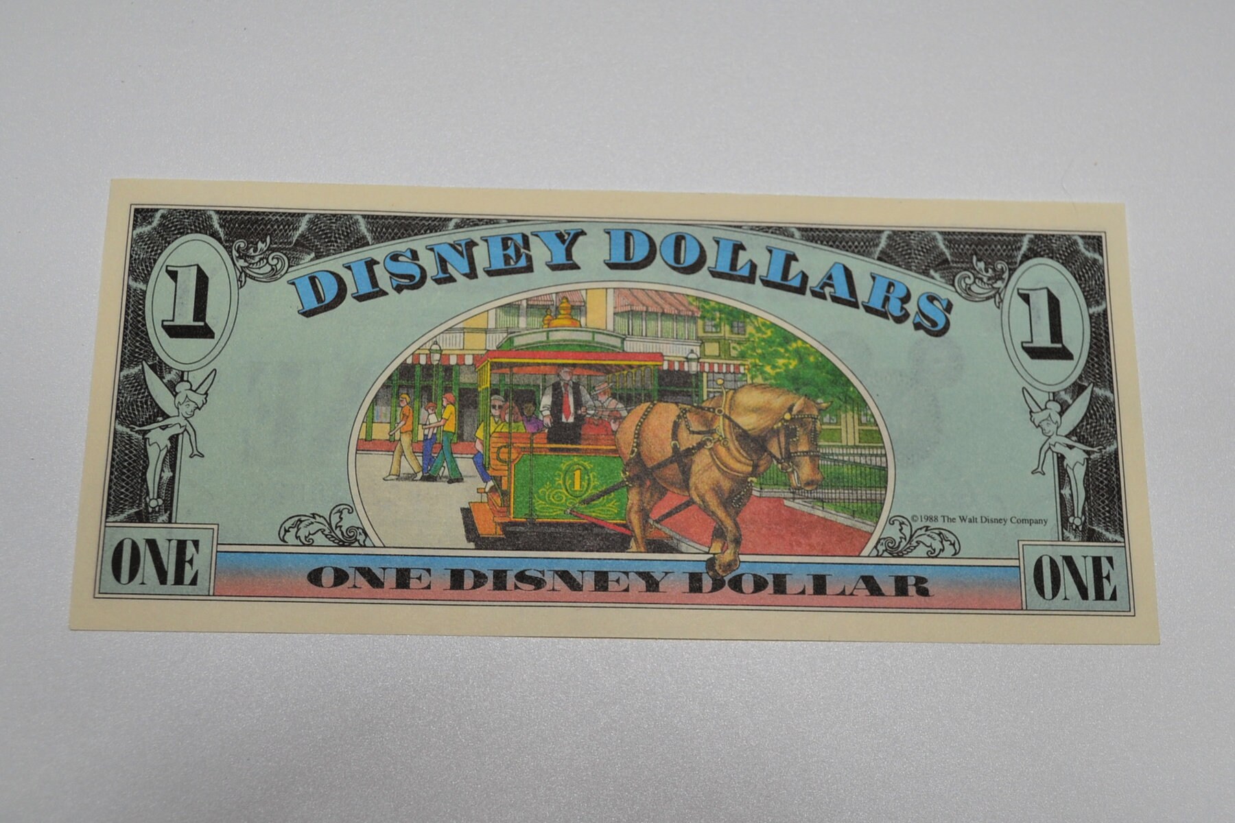 Vintage 1988 Mickey Mouse Disney Dollars Main Street Horse