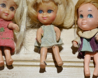 Vintage 1965 Japan Liddle Kiddle Dolls Mattel Collectibles 3 Dolls