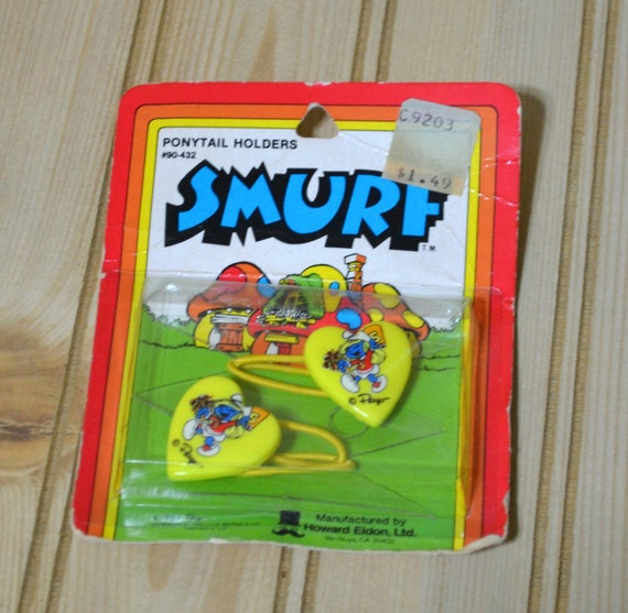 Vintage Smurf Smurfette Ponytail Holders Hair Accessories  display picture 2