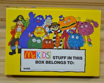 Vintage 1980s McKids Sears Shoe Box Shoebox School Supply McDonalds Collectible Advertisement Advertising Empty TV Movie Photo Prop