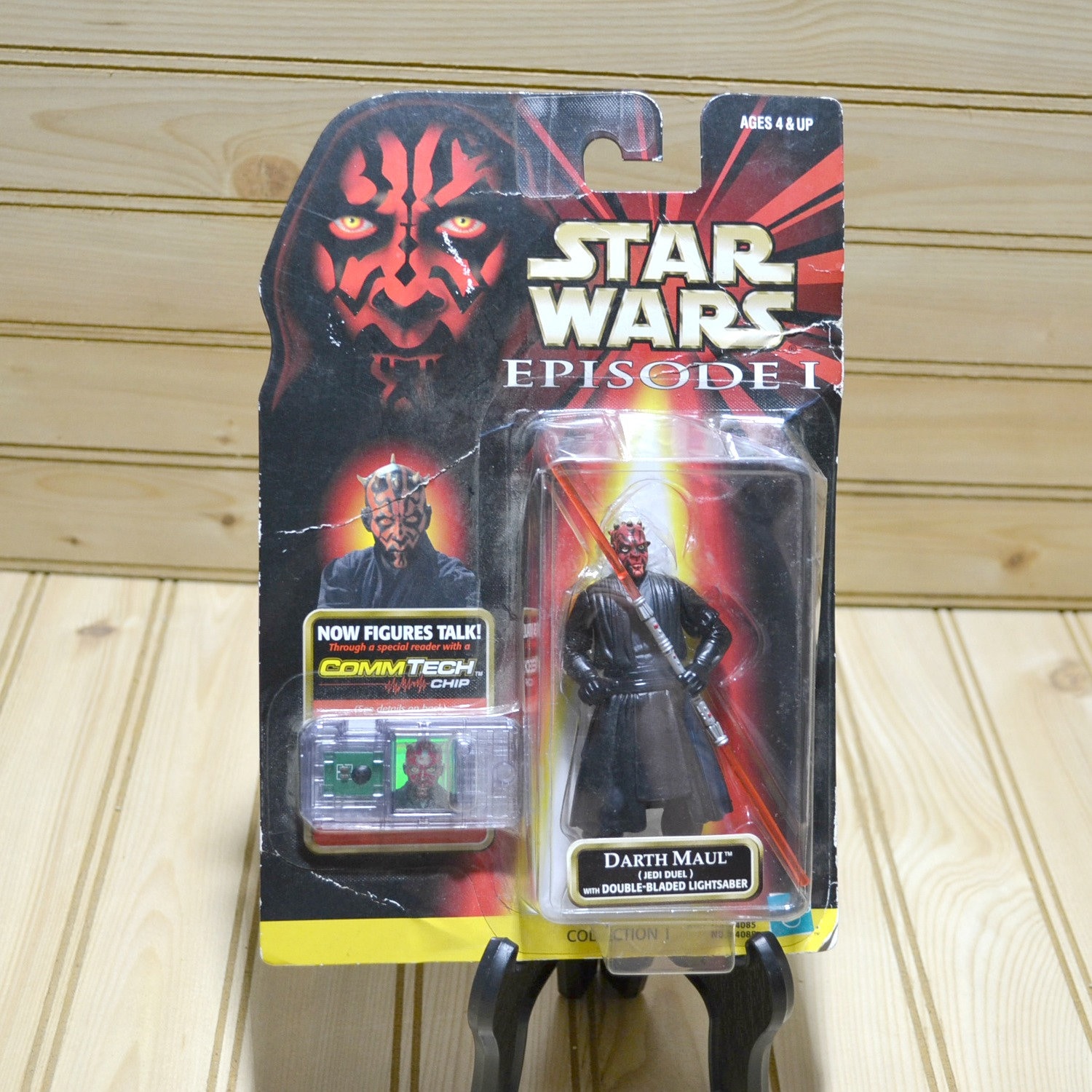 Vintage 1998 Star Wars Episode I Darth Maul Figure Commtech Chip