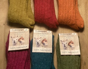 Calcetines de alpaca Gamsjaga de colores