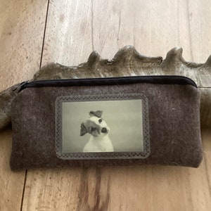 Gamsjaga Loden Täschchen Jack Russel braun