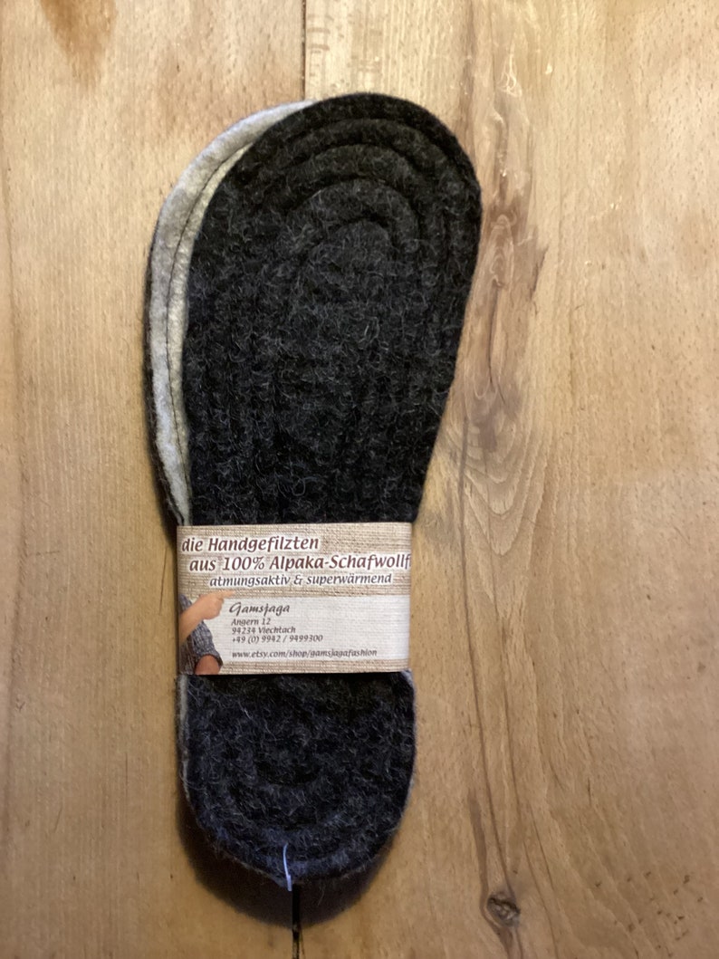 Gamsjaga hand felted insoles image 1