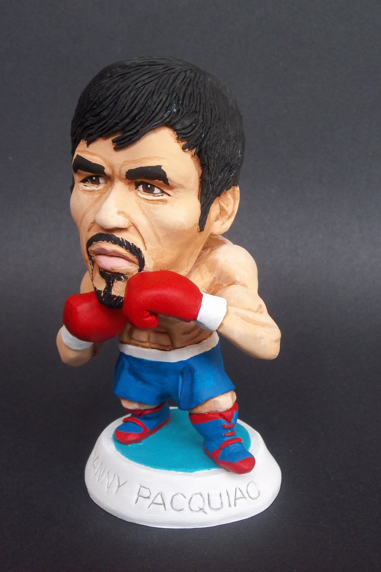 Pakyaw Mask Manny Pacquiao Boxing Champion Caricature Sculpture Sports Miniature - Etsy