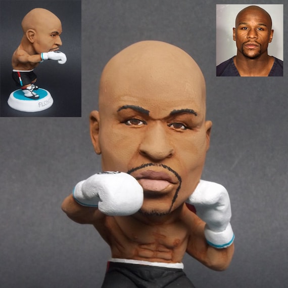 フロイド・メイウェザー ボクシングチャンピオン 似顔絵彫刻