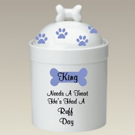personalized dog treat jar