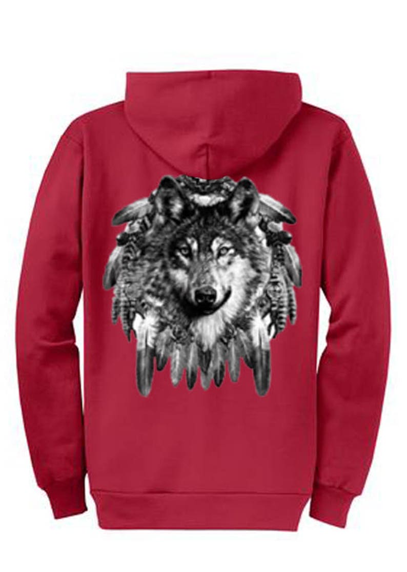 black and white wolf hoodie