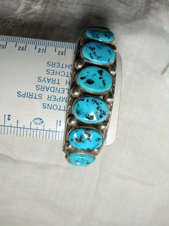 Turquoise Bracelet Sterling Silver Harrison Jim - image 6