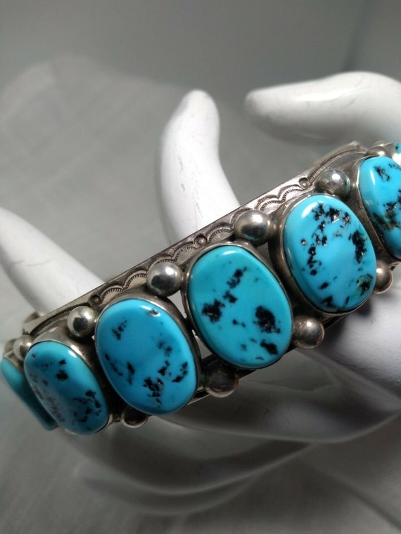 Turquoise Bracelet Sterling Silver Harrison Jim - image 8