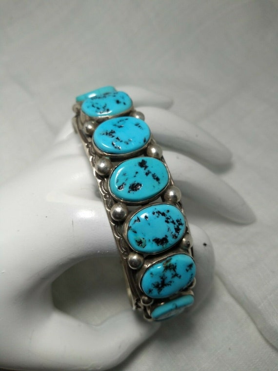 Turquoise Bracelet Sterling Silver Harrison Jim - image 2